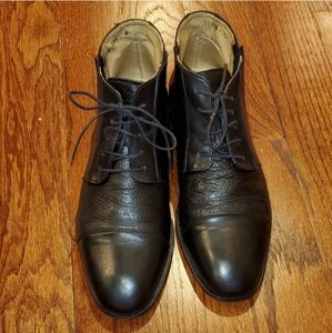 Brassboot Made in Italy men's leather tie booties